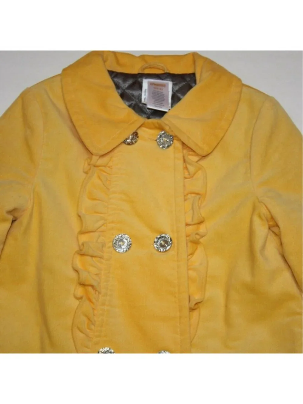 Gymboree Bright Owl Girl's Gem Button Velvet Corduroy Coat Jacket in size 5-6